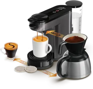Switch 3in1 Pude- og filterkaffemaskine Switch 3in1 Pude- og filterkaffemaskine