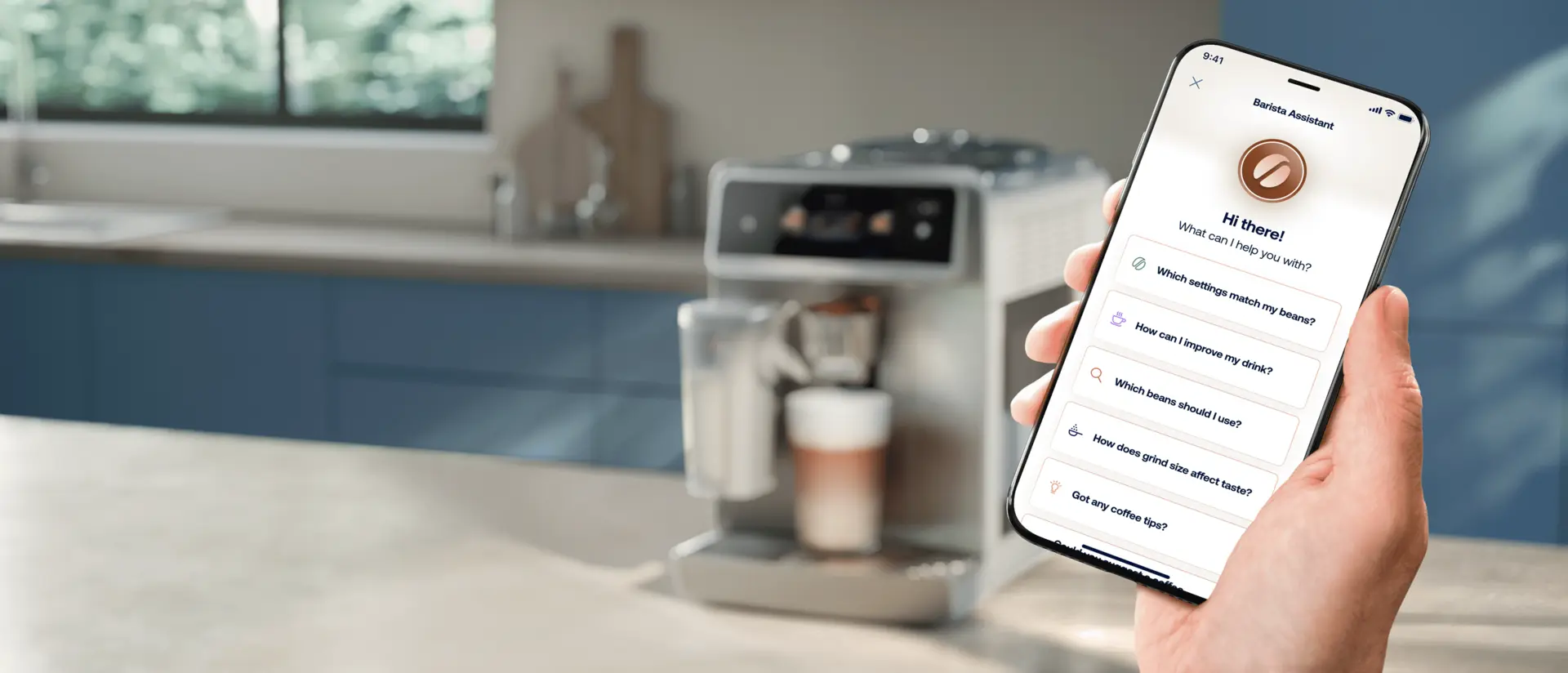 Stwórz swoją idealną kawę z asystentem baristy Stwórz swoją idealną kawę z asystentem baristy