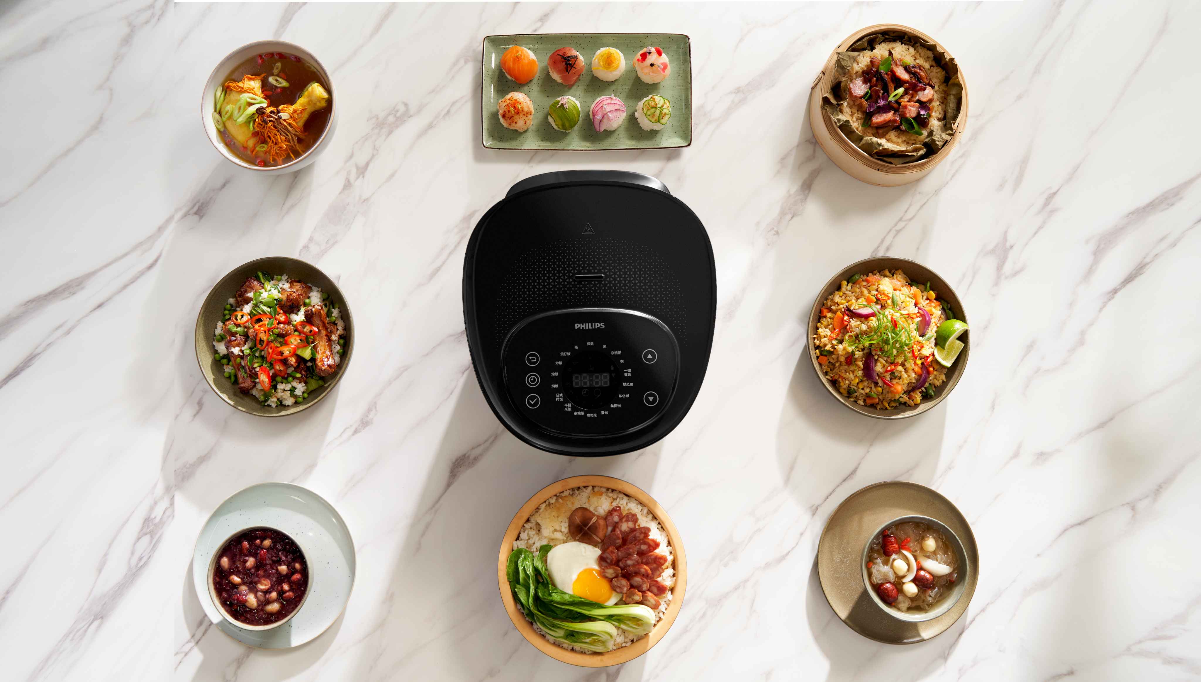 Bild av Philips spisar; Svart Philips köksspis visas med gourmetmat och visar överlägsen design & teknik för en exceptionell användarupplevelse. Bild av Philips spisar; Svart Philips köksspis visas med gourmetmat och visar överlägsen design & teknik för en exceptionell användarupplevelse.