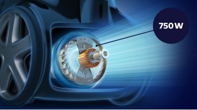 Motor de 750 W de alta eficiencia