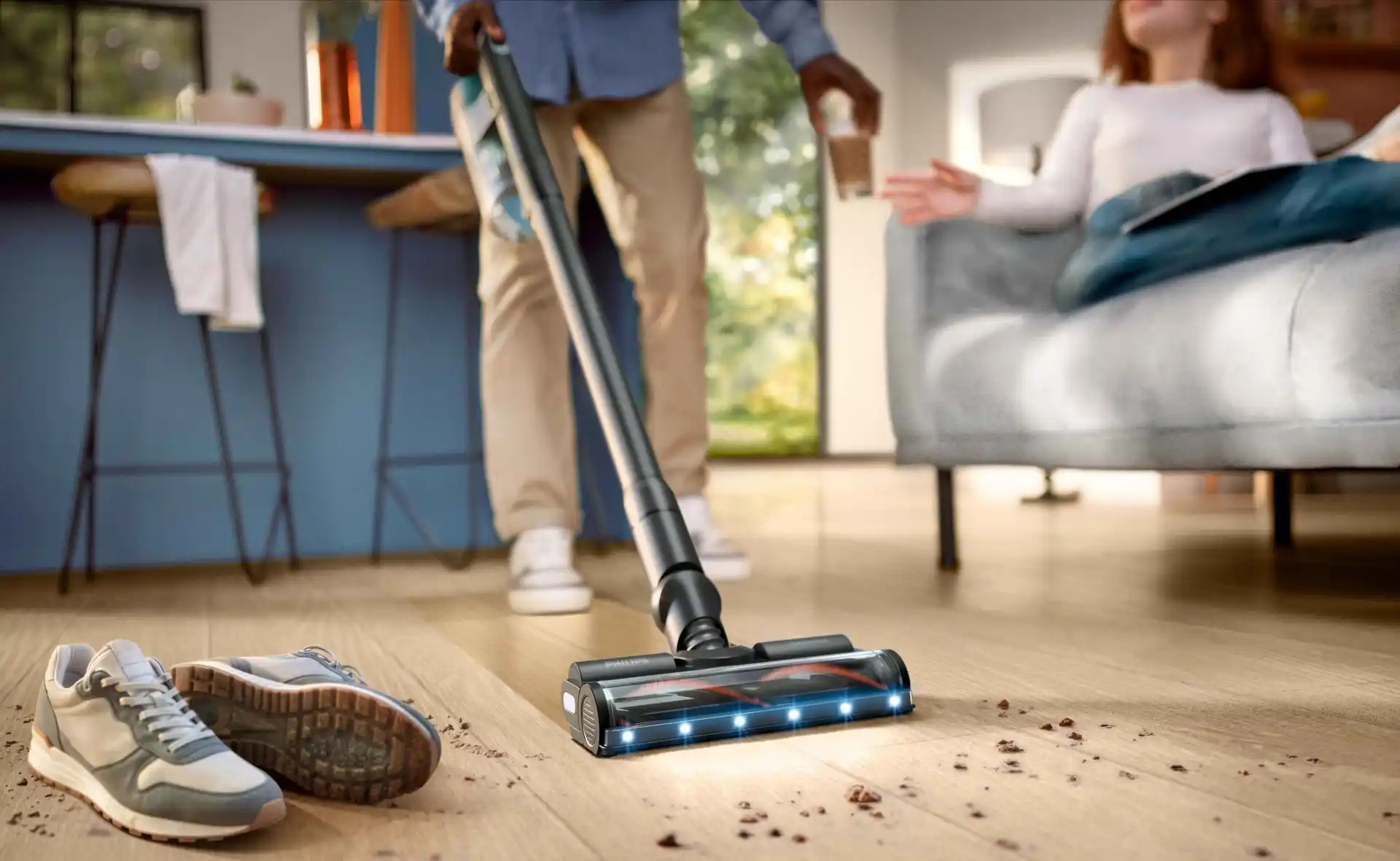 Så snabb, så kraftfull med Philips sladdlösa dammsugare Så snabb, så kraftfull med Philips sladdlösa dammsugare