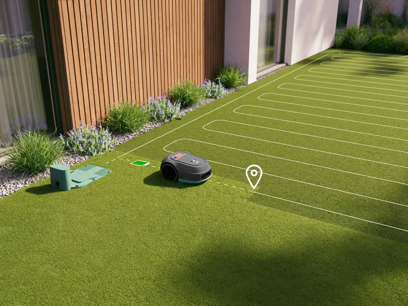 Reprise de la tonte au point d'arrêt Reprise de la tonte au point d'arrêt