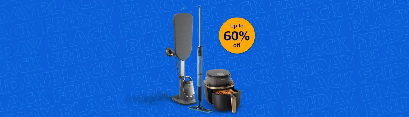 Banner promoting the Black Friday event on the Philips Home website Banner promoting the Black Friday event on the Philips Home website