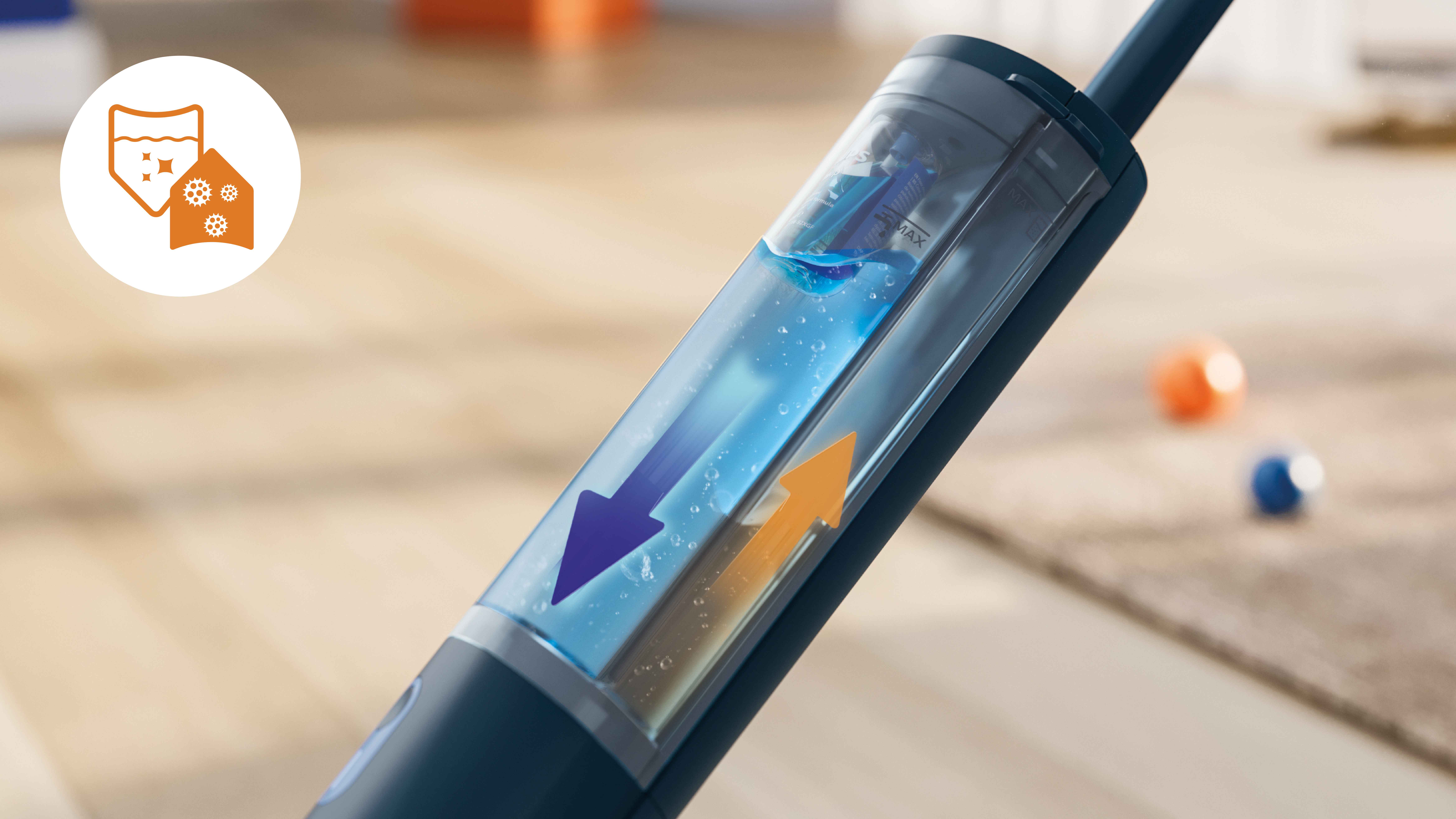 Built-in separate water tanks for ease and hygiene  Built-in separate water tanks for ease and hygiene