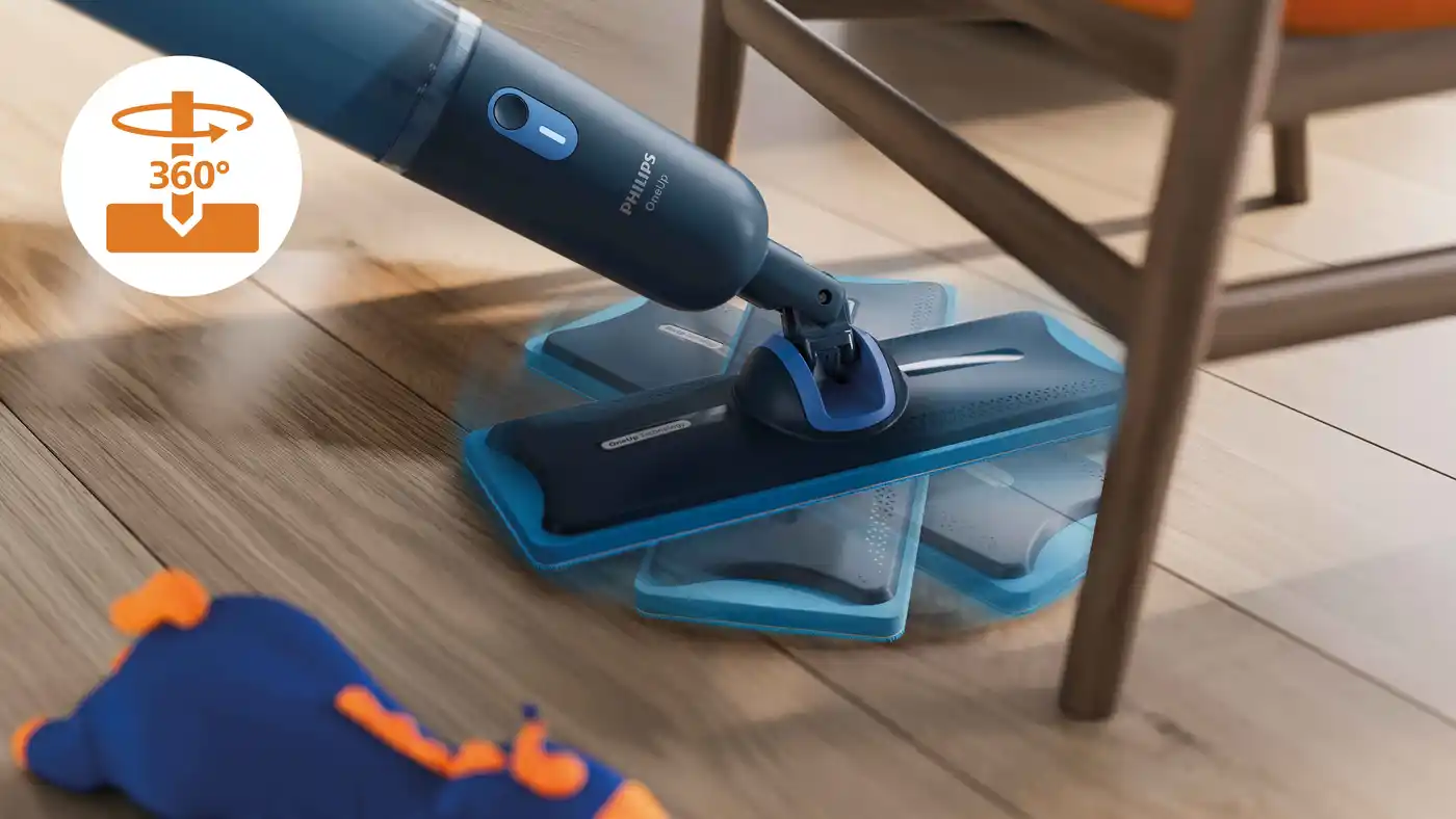 360° kääntyvä moppipää maksimaalista ulottuvuutta varten 360° kääntyvä moppipää maksimaalista ulottuvuutta varten