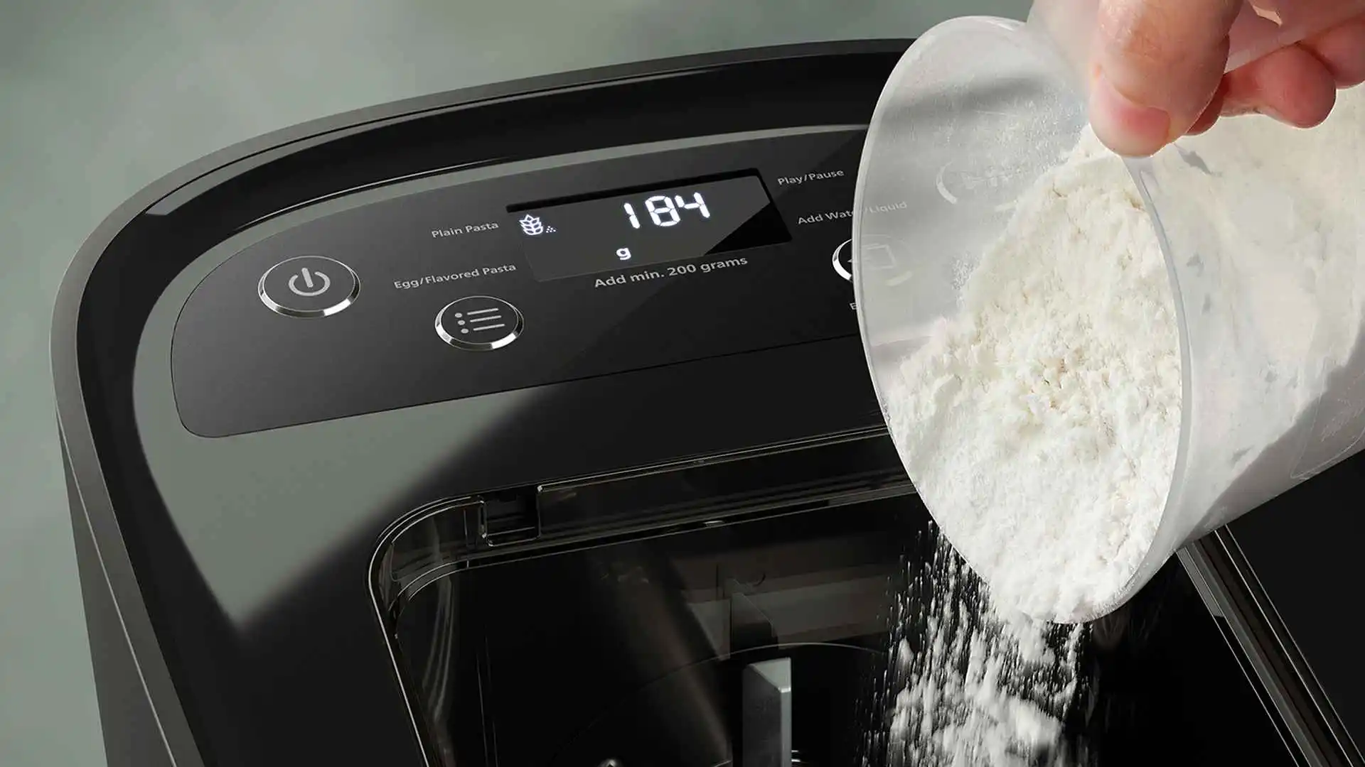 Die automatische Waage führt dich zum perfekten Flüssigkeits-Mehl-Verhältnis Die automatische Waage führt dich zum perfekten Flüssigkeits-Mehl-Verhältnis