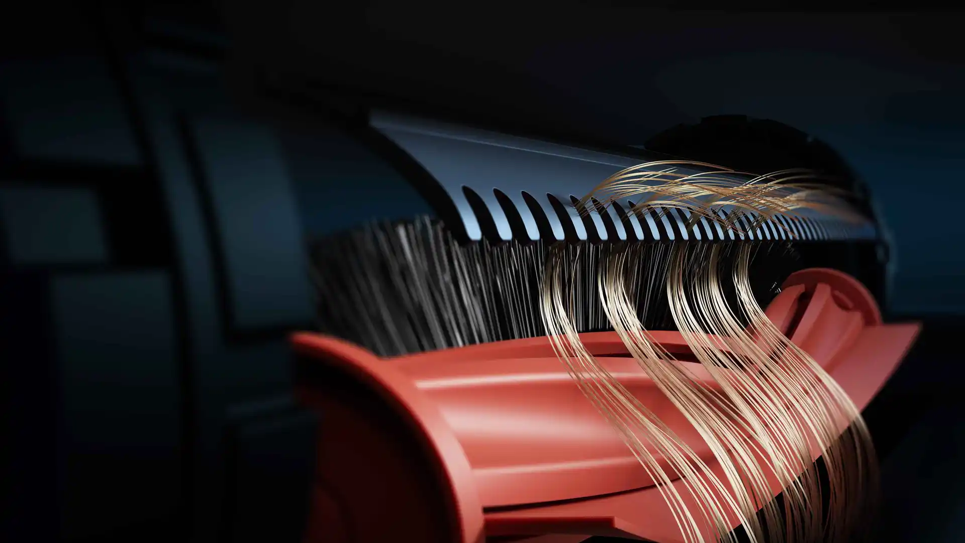 Geen verstrikt haar meer in de borstels Geen verstrikt haar meer in de borstels