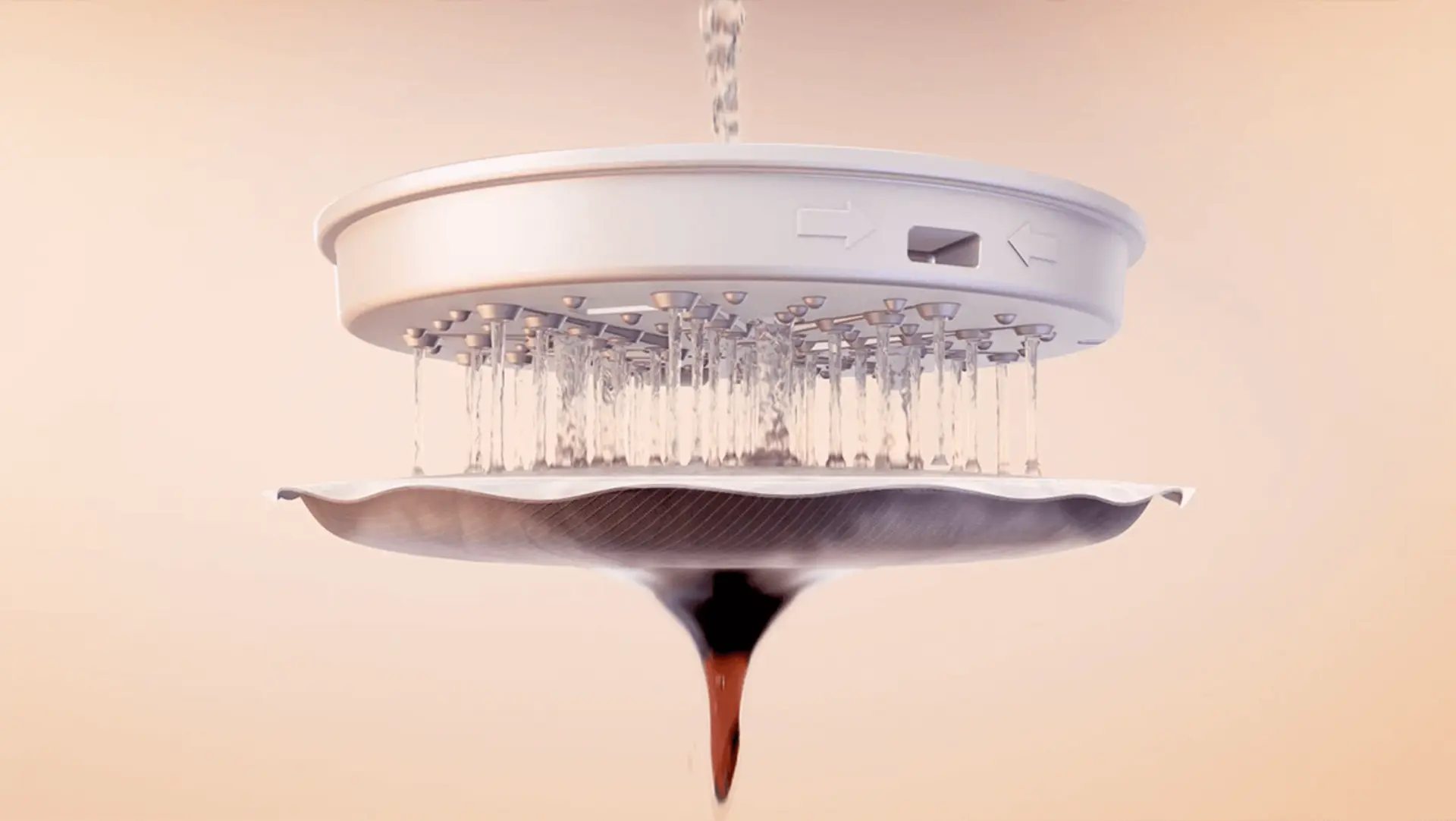 Close-up of a Philips Senseo coffee machine brewing, highlighting the unique water distribution system ensuring a rich, aromatic cup. Close-up of a Philips Senseo coffee machine brewing, highlighting the unique water distribution system ensuring a rich, aromatic cup.