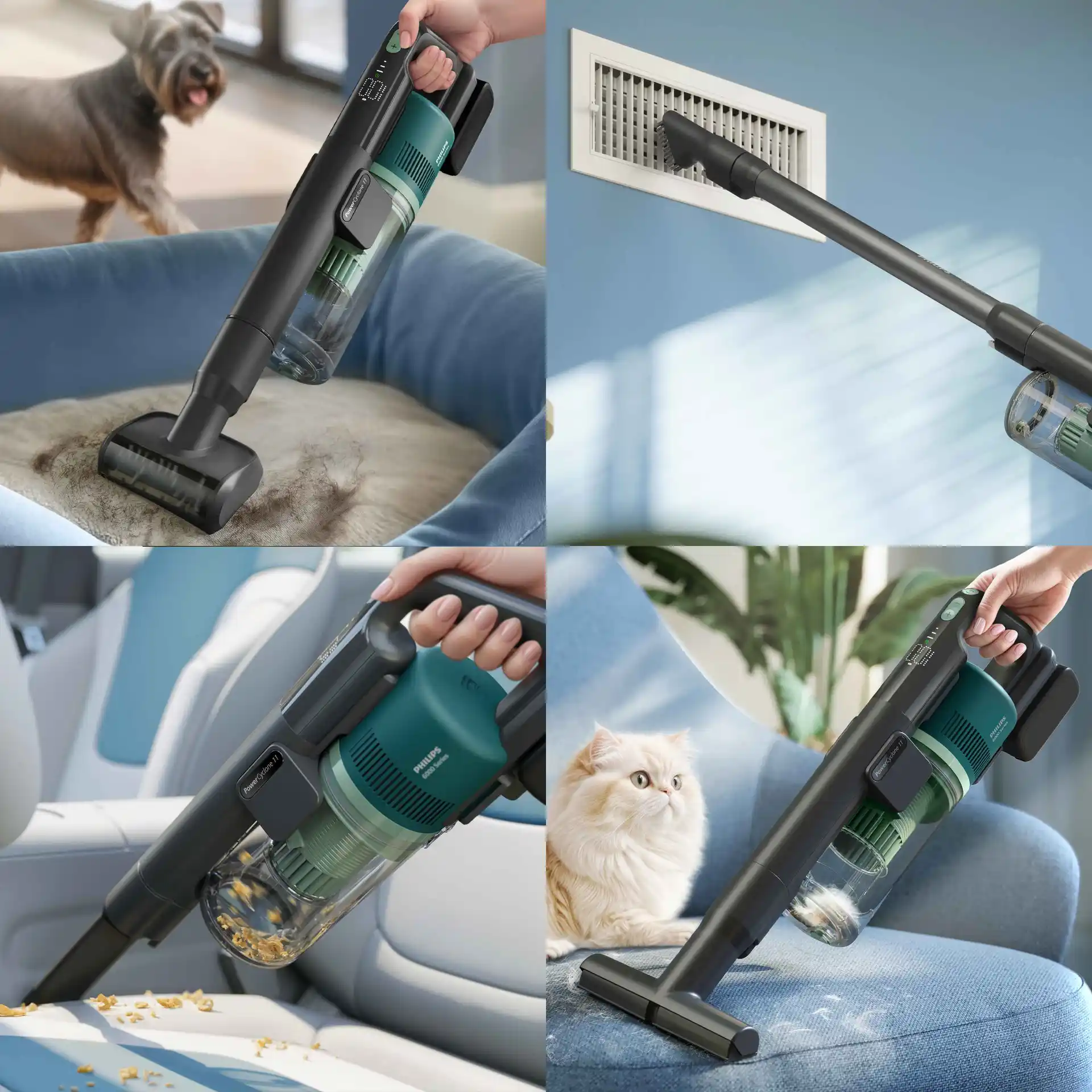 Effortlessly turns to handheld and includes accessories Effortlessly turns to handheld and includes accessories