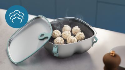 Bereiten Sie Gemüse und Knödel zu
