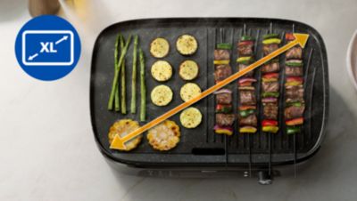 Große Grillfläche