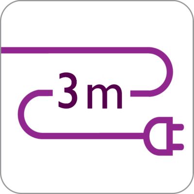 Extra-long 3 m cord