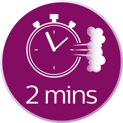 Vapor listo en 2 minutos