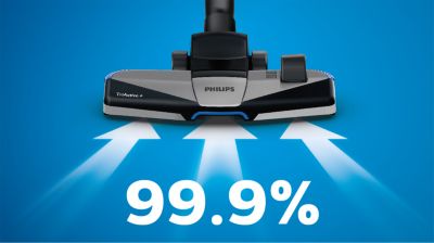 99,9 % dammuppsugningsförmåga**