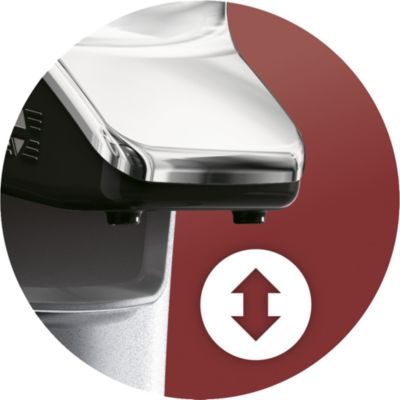 Höhenverstellbarer Kaffeeauslauf aus Metall