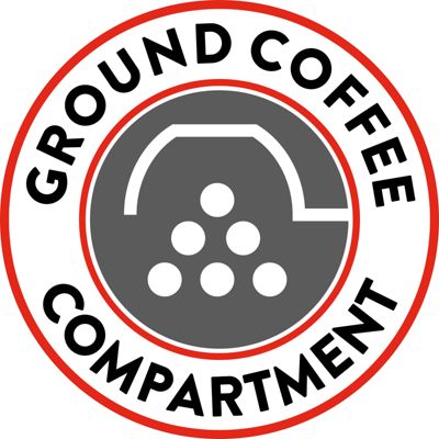 Ground coffee compartment