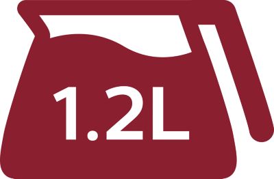 Fassungsvermögen von 1,2 Litern