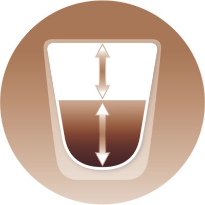Programmable cup volume