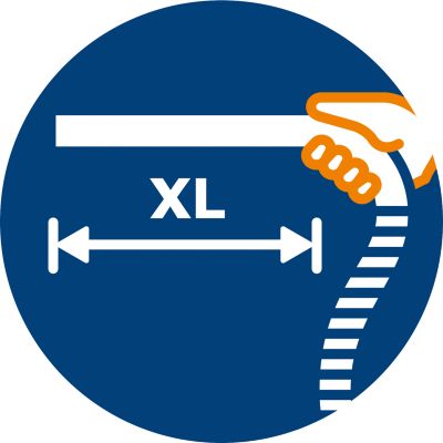 Extra langer ergonomischer Griff