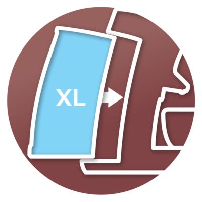 Depósito de agua XL extraíble de 1,2 l
