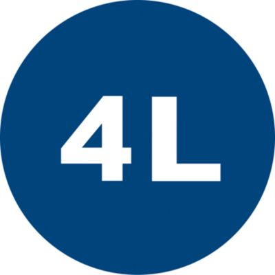 Capacidad de 4 l de polvo