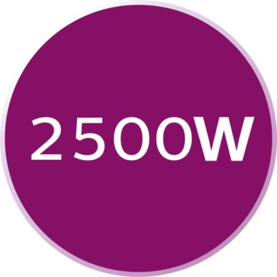 2500 W para calentarse rápidamente
