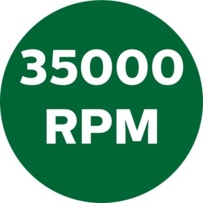 Hasta 35 000 rpm