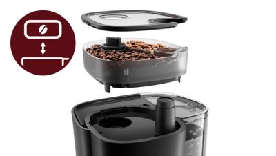 Abnehmbarer Kaffeebohnenbehälter