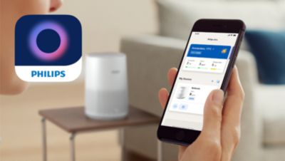 Connected to Philips Air+ app