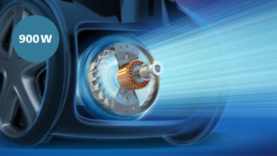 900W motor betyder bedre sugestyrke
