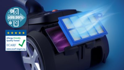 HEPA-filter og ECARF-certificeret