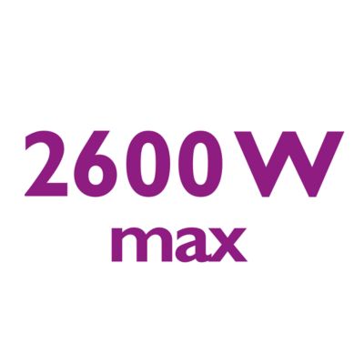 2600 W for quick heat up