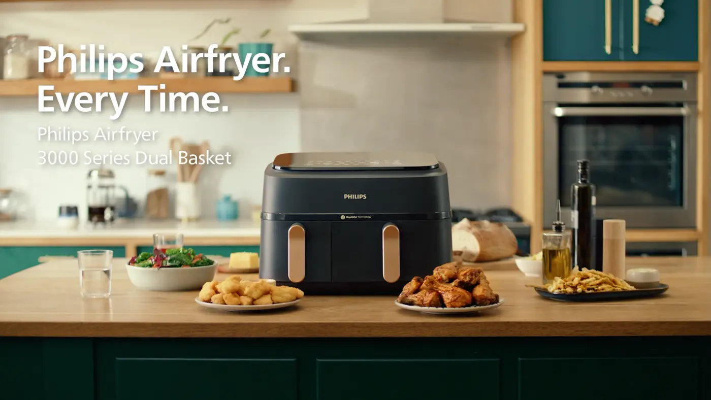 Philips Airfryer. Every Time. Philips Airfryer 3000 Series Dual Basket Philips Airfryer. Every Time. Philips Airfryer 3000 Series Dual Basket