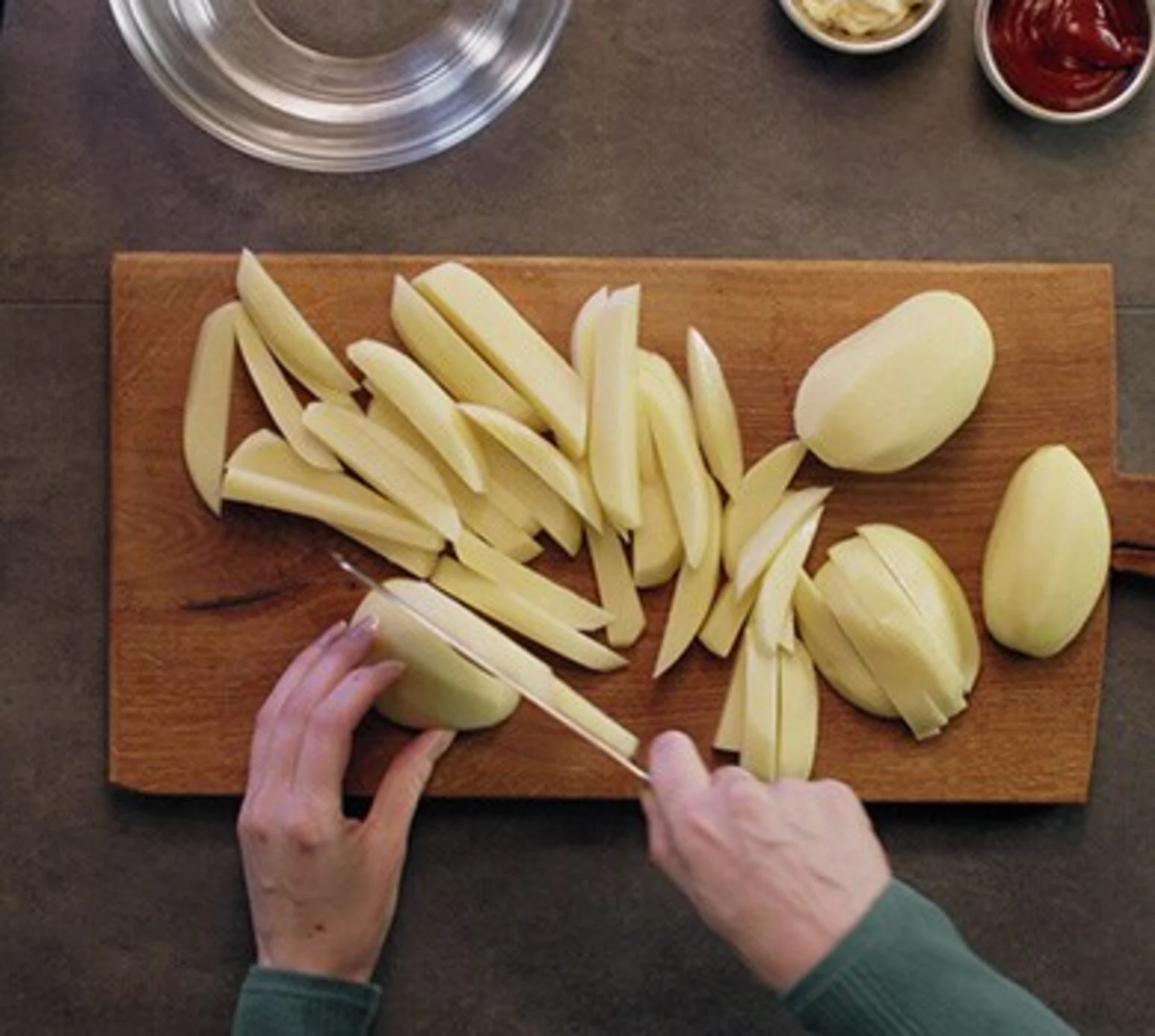 Hjemmelavede sprøde pommes frites Hjemmelavede sprøde pommes frites